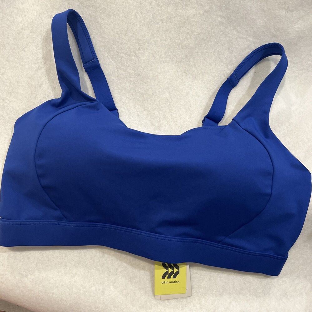 NEW Women's High Support Sports Bra - All In Motion Cobalt Blue XXL nwt